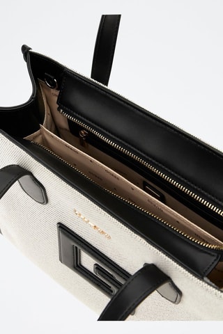 Sac à main G Status - Beige et noir