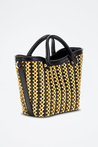 Sac à main Atalia - Noir et naturel