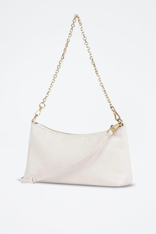 Sac porté épaule en cuir - Blanc