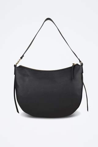 Sac porté épaule en cuir - Noir