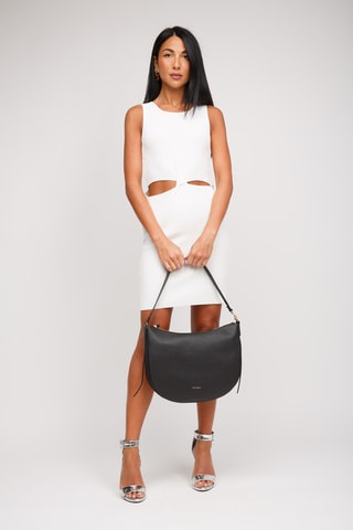 Sac porté épaule en cuir - Noir