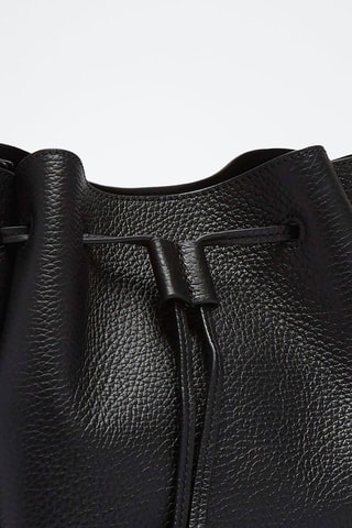 Sac seau en cuir - Noir 