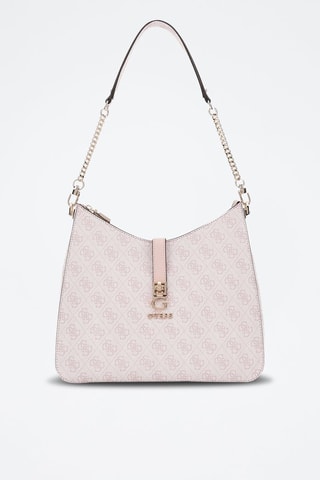 Sac porté épaule Zamira - Rose et blanc