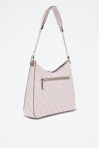 Sac porté épaule Zamira - Rose et blanc
