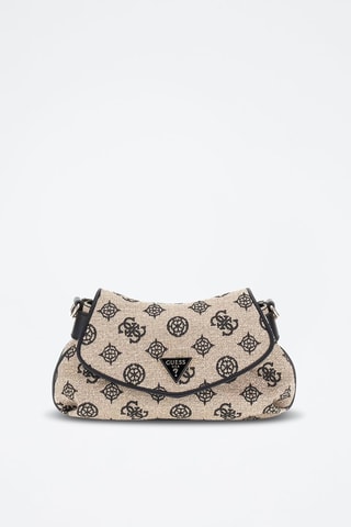 Sac bandoulière Beyza - Beige chiné et noir