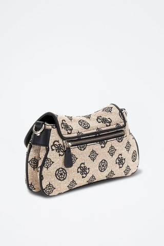 Sac bandoulière Beyza - Beige chiné et noir
