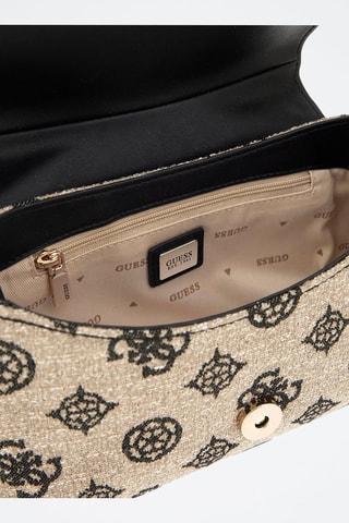 Sac bandoulière Beyza - Beige chiné et noir