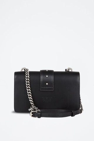 Sac bandoulière en cuir Love One Mini - Noir