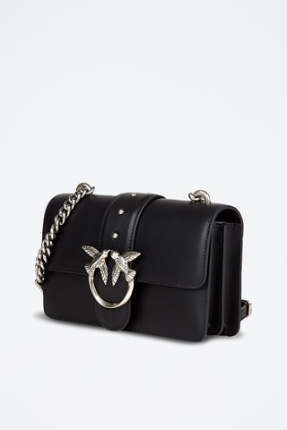 Sac bandoulière en cuir Love One Mini - Noir