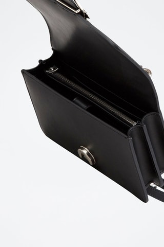 Sac bandoulière en cuir Love One Mini - Noir