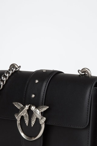 Sac bandoulière en cuir Love One Mini - Noir