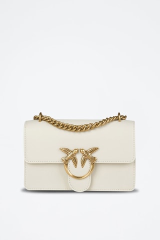 Sac bandoulière en cuir Love One Mini - Blanc