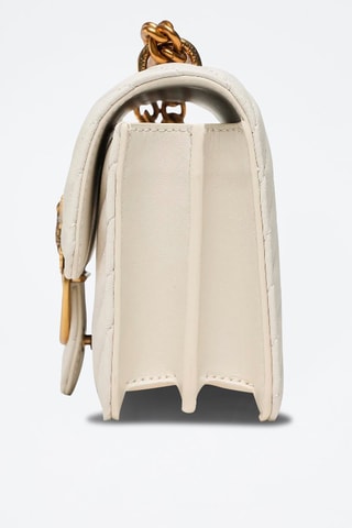 Sac bandoulière en cuir Love One Mini - Blanc