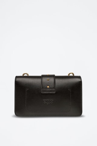 Sac bandoulière en cuir Love One Mini - Noir