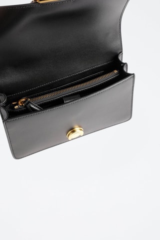 Sac bandoulière en cuir Love One Mini - Noir