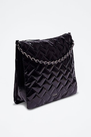 Sac bandoulière verni - Noir - Liu Jo