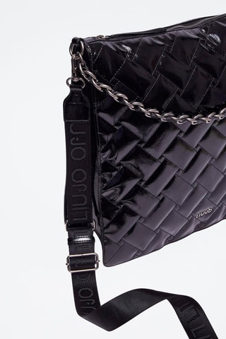 Sac bandoulière verni - Noir - Liu Jo