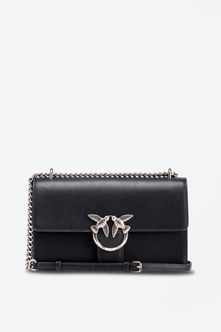 Sac bandoulière en cuir Love One Classic - Noir