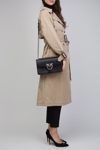 Sac bandoulière en cuir Love One Classic - Noir