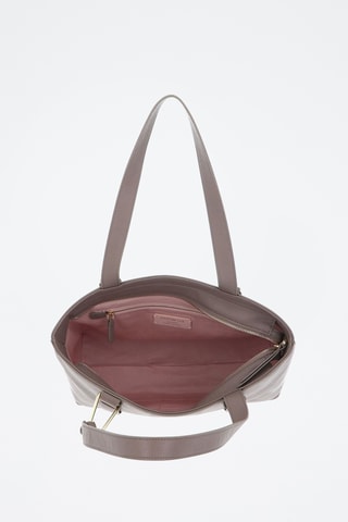 Sac porté épaule en cuir Malory - Taupe