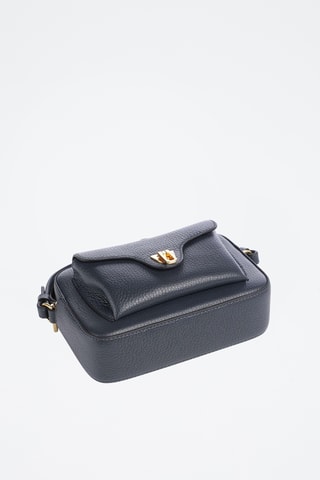 Sac bandoulière en cuir Coccinelle - Bleu nuit