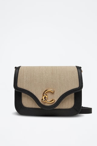 Sac bandoulière en cuir C-Me - Noir