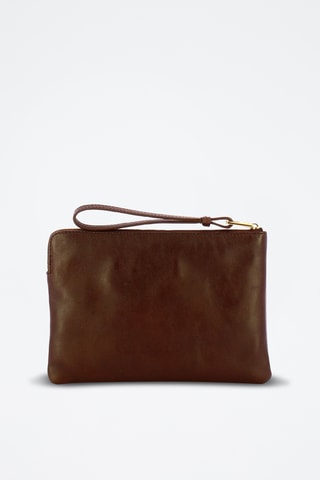Pochette en cuir Alias - Marron