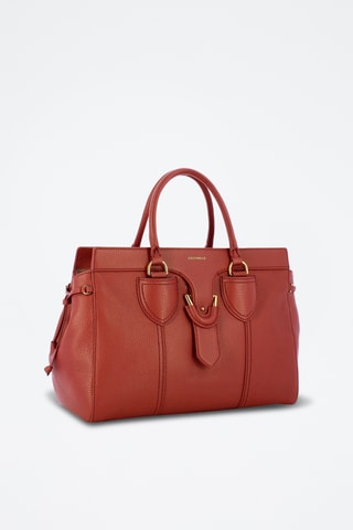 Sac à main en cuir York - Bordeaux