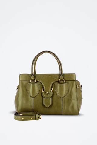 Sac à main en cuir York Vintage - Vert