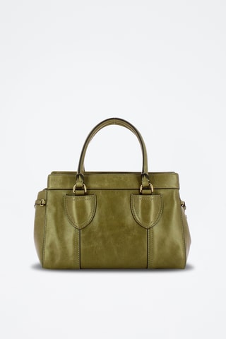 Sac à main en cuir York Vintage - Vert