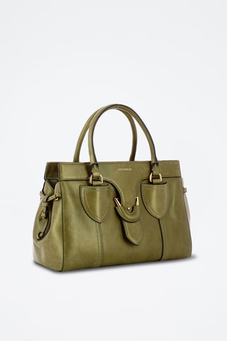 Sac à main en cuir York Vintage - Vert
