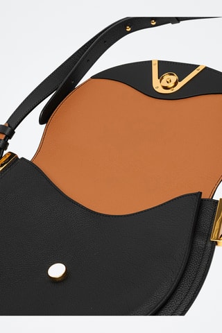 Sac bandoulière en cuir Sunup - Noir