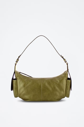 Sac porté épaule en cuir Campus Vintage - Vert