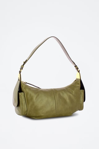 Sac porté épaule en cuir Campus Vintage - Vert