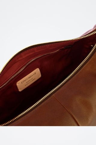 Sac porté épaule en cuir Campus Vintage - Marron foncé