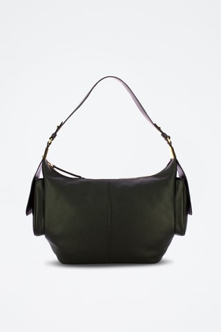 Sac porté épaule en cuir Campus - Noir