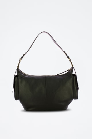 Sac porté épaule en cuir Campus - Noir