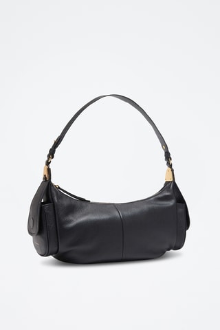 Sac porté épaule en cuir Campus - Noir