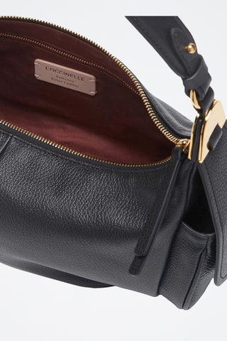 Sac porté épaule en cuir Campus - Noir