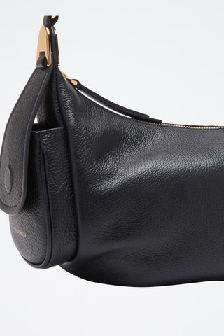 Sac porté épaule en cuir Campus - Noir