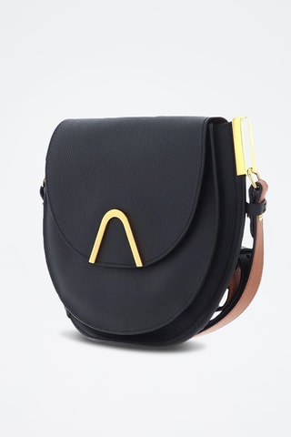 Sac bandoulière en cuir Sunup - Noir