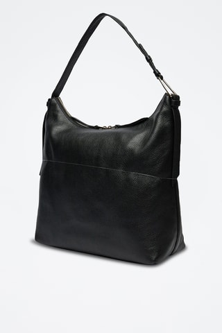 Sac porté épaule en cuir Malory - Noir