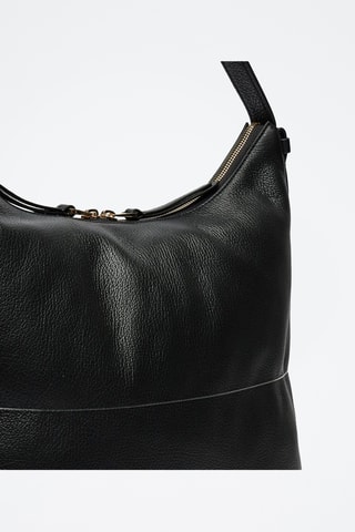 Sac porté épaule en cuir Malory - Noir