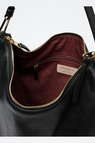 Sac porté épaule en cuir Malory - Noir