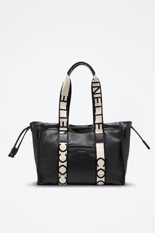 Sac porté épaule en cuir 2Day Signature - Noir