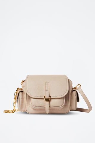 Sac porté épaule en cuir Campus - Beige