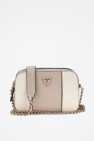Sac bandoulière Noelle - Ecru et taupe