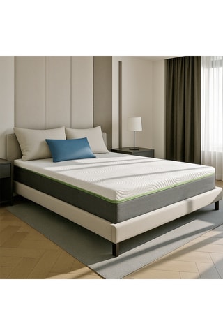 Matelas hybride ressorts ensachés et mémoire de forme CHR - Epaisseur 25 cm - Enveloppant