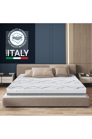 Matelas mousse thermosensible et à mémoire de forme Carbone - Epaisseur 22 cm - Mi-ferme