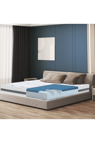 Matelas mousse thermosensible et à mémoire de forme Carbone - Epaisseur 22 cm - Mi-ferme